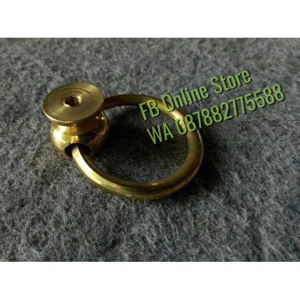 ▼ Handle Anting Tarikan Knob Bandul Ring Bulat Kuningan - Lemari Laci ♤