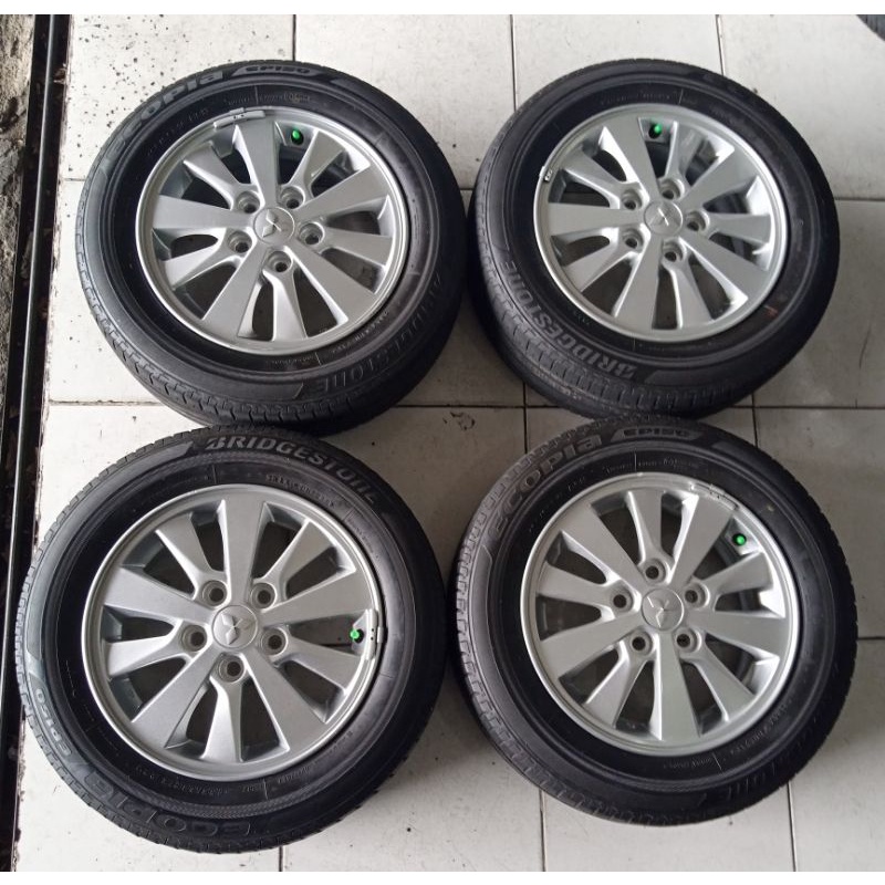 Velg Mobil Bekas Oem X-Pander Ring 15 Lobang Baut 5x114,3 + Ban  185 65 r16 Baut Grand Max L300 New Carry Mitsubishi Kuda