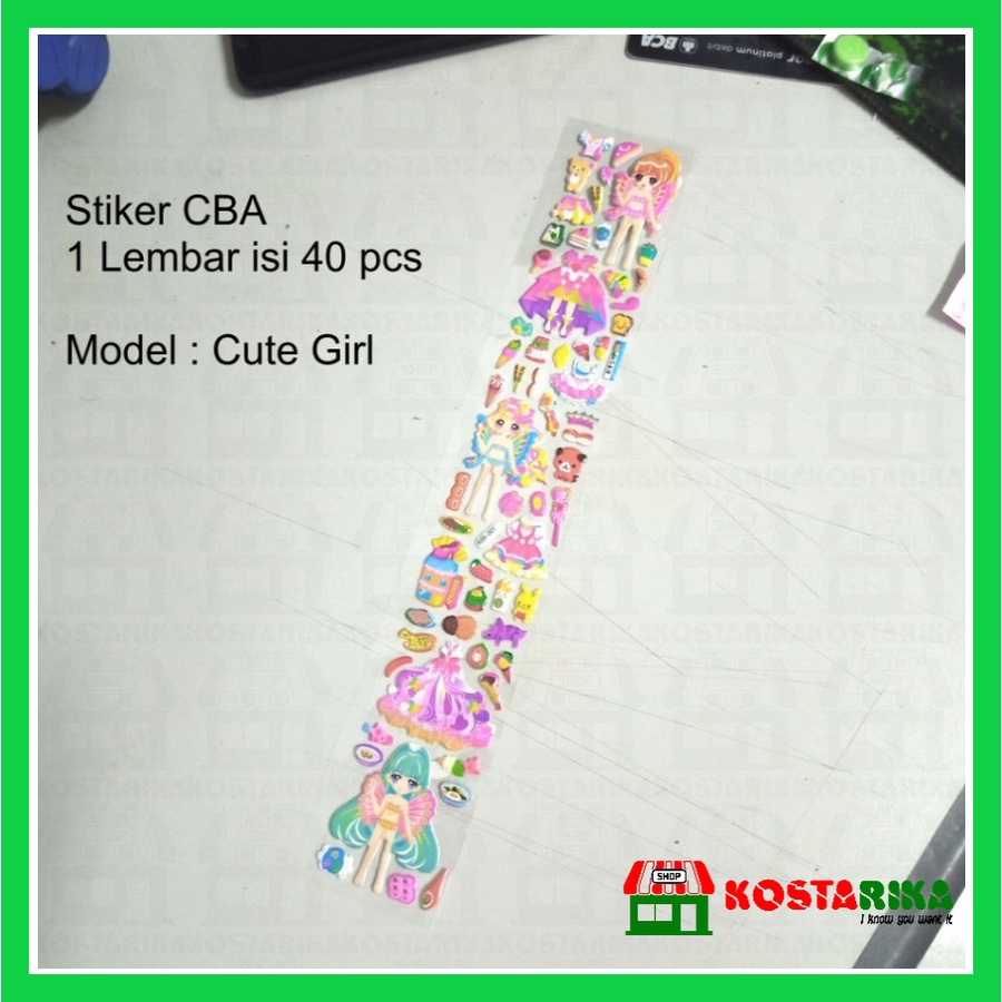 Stiker / Tempelan Karakter CBA Stiker