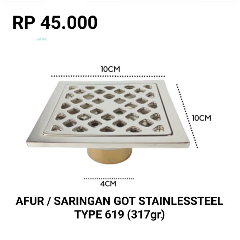 AFUR LANTAI / SARINGAN GOT 4&quot; STAINLESTEEL HIGH QUALITY PRODUCT