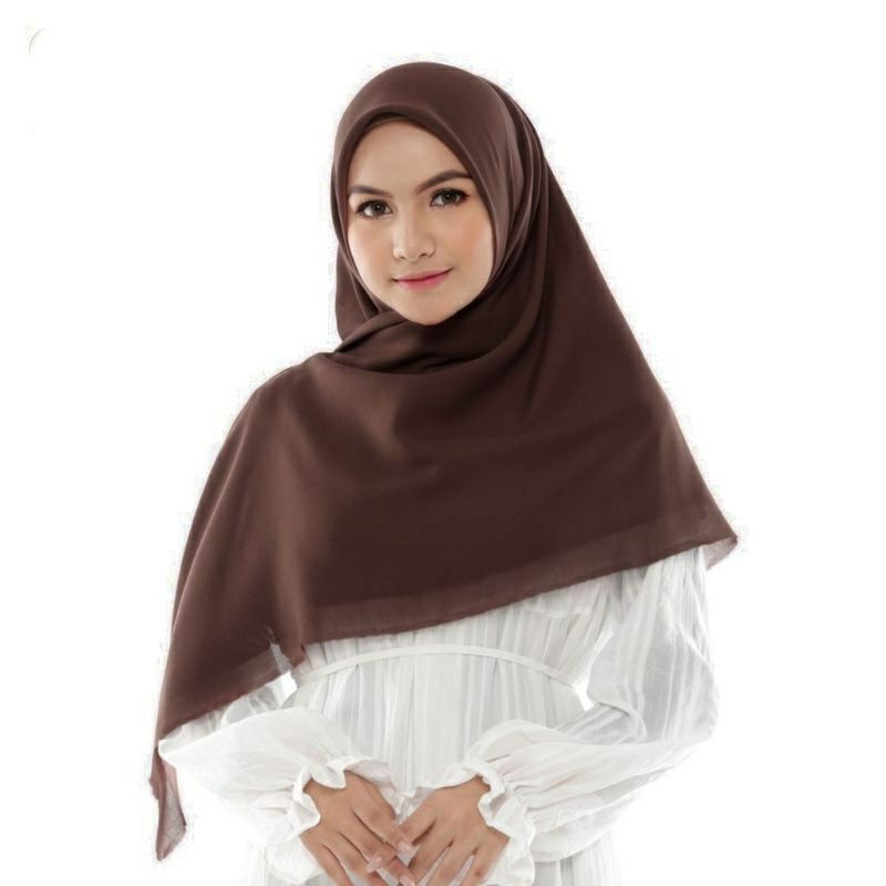 hijab paris premium coklat pramuka/hijab paris premium warna cream/hijab pars premium warna coksu/hi
