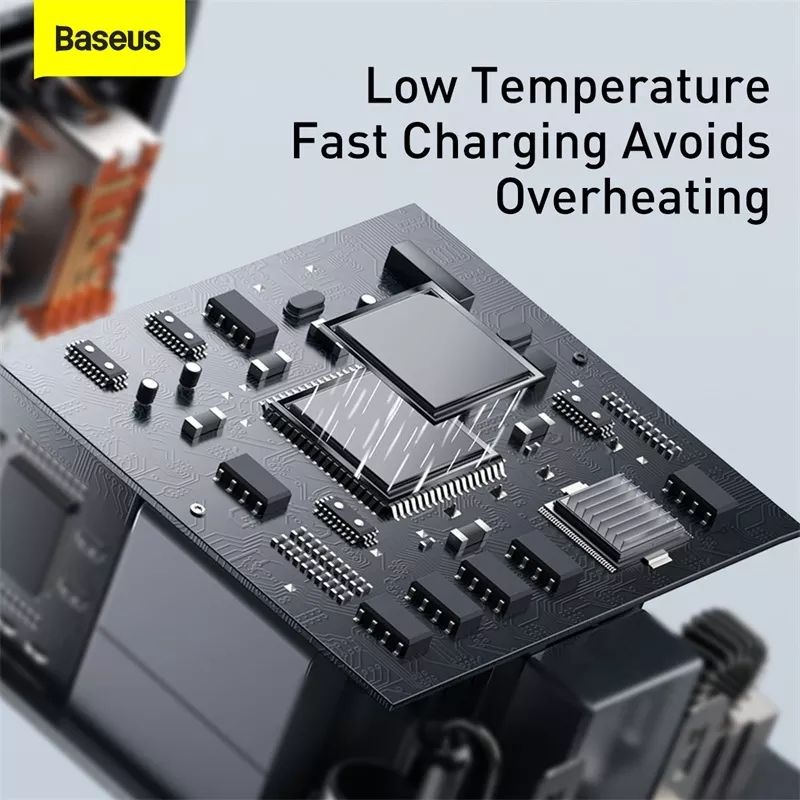 Baseus Charger Adaptor BASEUS 30W Dual USB + Type C Port Quick Charge