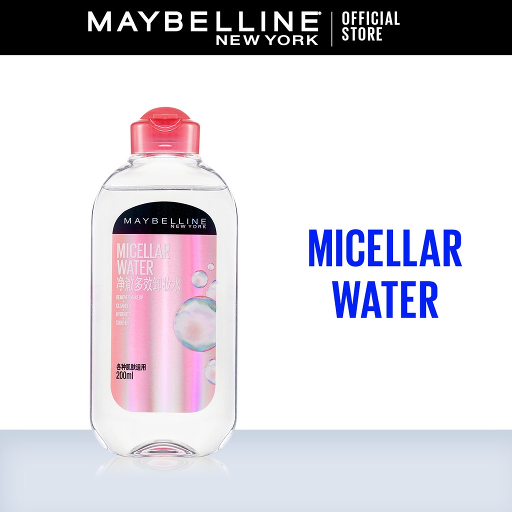 Maybelline 4-in-1 Micellar Water Skin Care - 200 ml (Dengan Formula
Lembut Untuk Make Up Waterproof)