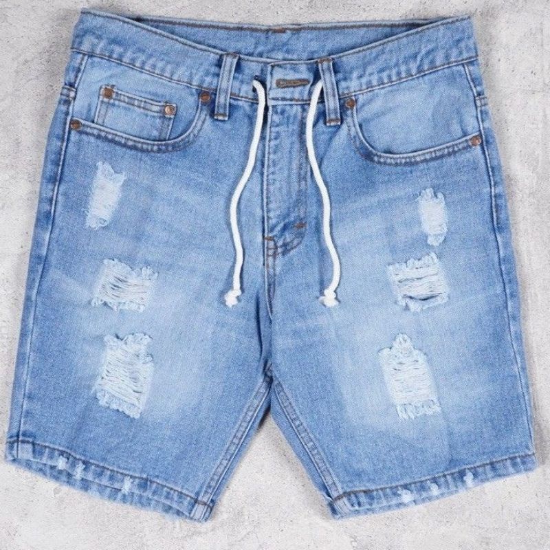 Jeans sobek pria - celana jeans pendek sobek pria ripped jeans