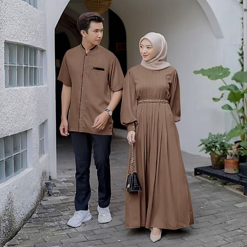 CP RELINE SHAKILA MUTIARA, COUPLE PASANGAN, SHAKILA PREMIUM, GAMIS HIJAB MUSLIM, MAXY DRESS