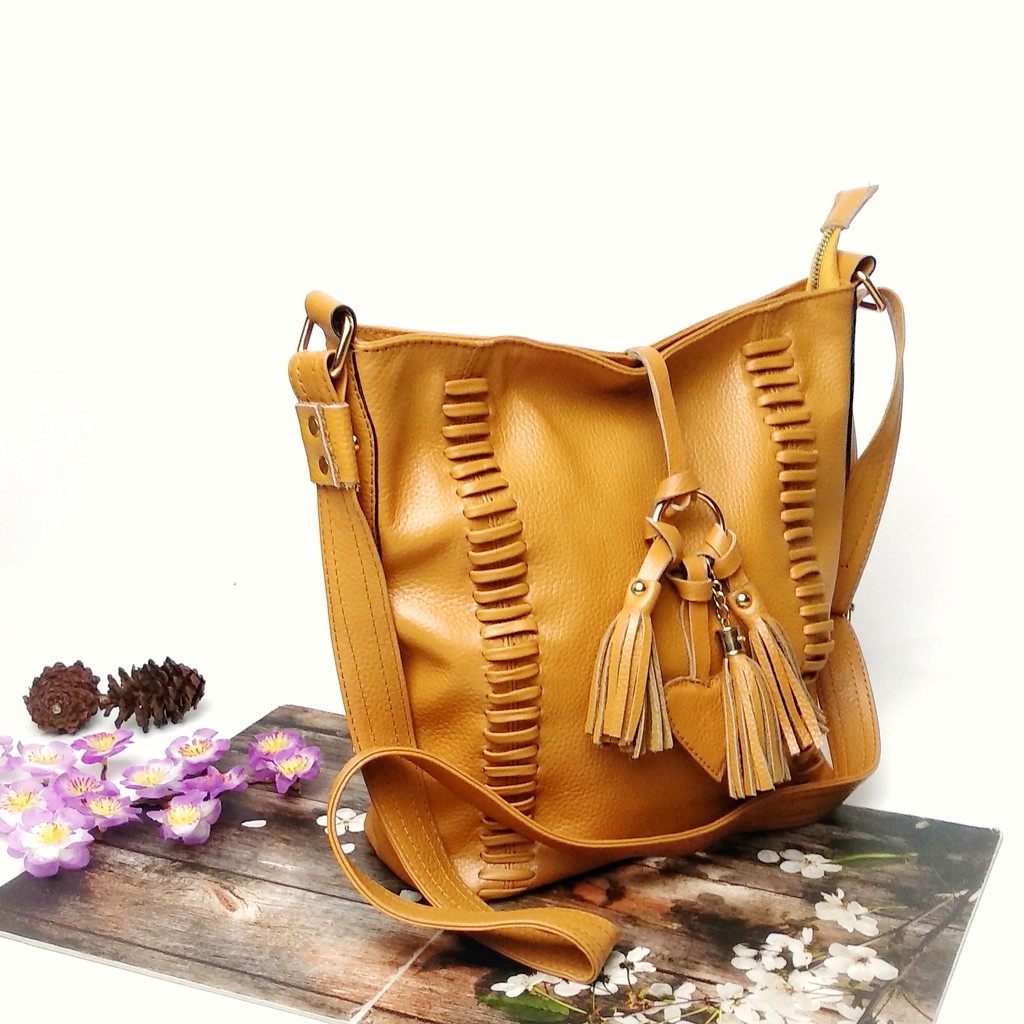 Tas Kulit Garut Tas Selempang Wanita Size M Jumbo