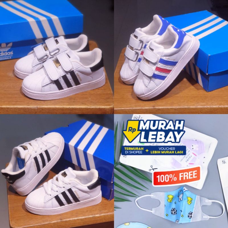 Sepatu Anak Laki Laki Adidas Superstar Sepatu Anak Cowok Pria Import Grade Original