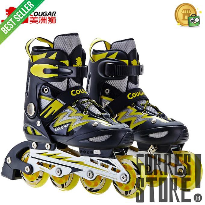 Diskon Murah Sepatu Roda Inline / Roller Skate Cougar Ms835L Black Yellow - Akbaja