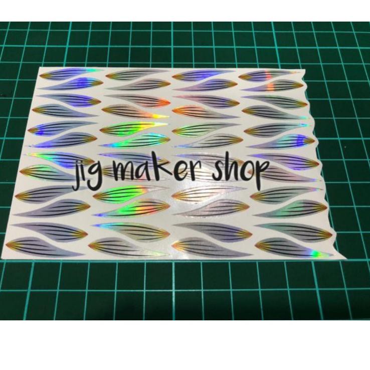 

NAY sticker sirip ikan hologram, OVAL, isi 48 PCS/ 24 PASANG✱ (Pasti Murah)