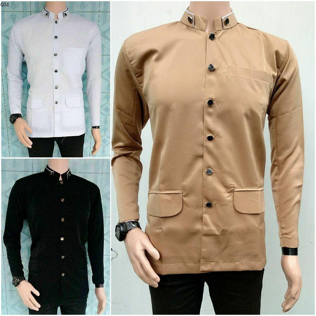 Jasko polos istimewa - Jas Koko Putih, Hitam, Coklat / Baju Koko Pria Dewasa