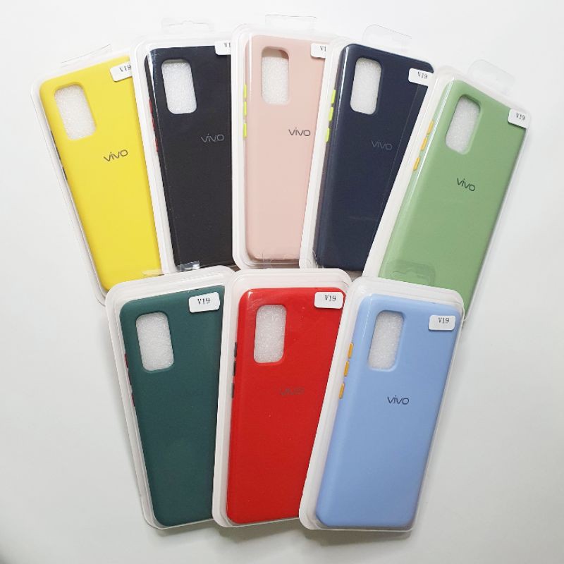 Vivo V19 Macaron Tone Case / Silicone Macaron Colour Side button