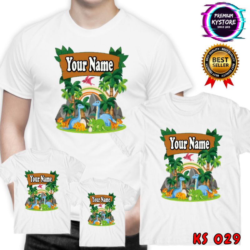 HOT PRICE!!! Gratis nama Kaos keluarga anak dan dewasa Couple family motif animal