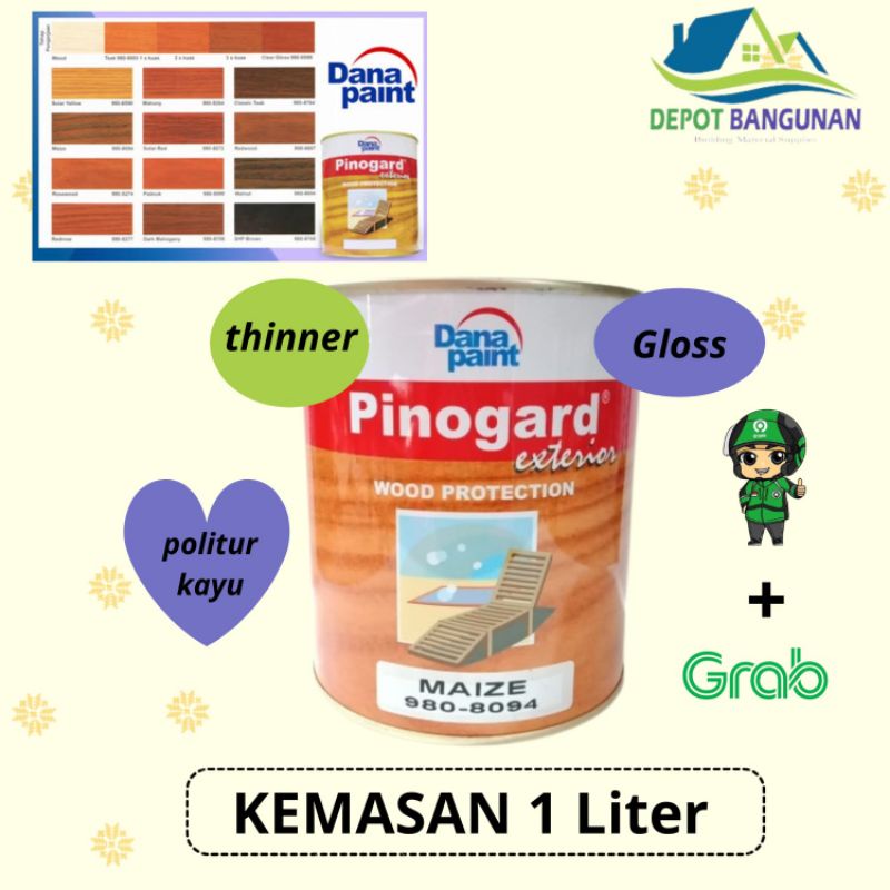 Politur Plitur Pelitur Kayu Cat Kayu Pinogard Exterioe 1 Liter Teak