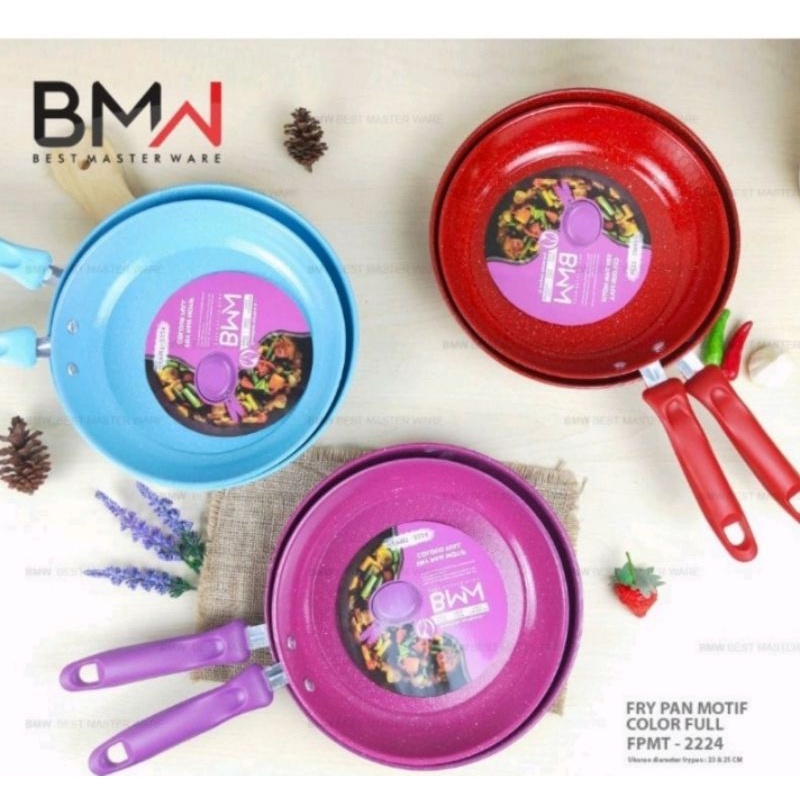 Frypan Marble Set ( isi 2 ) BMW Full Colour Uk.22cm & 24cm