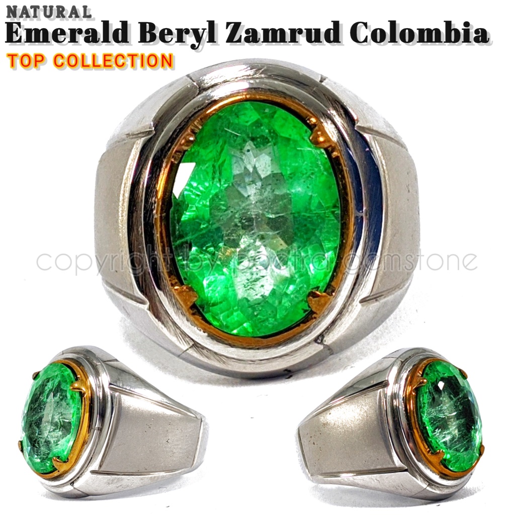 Natural Emerald Beryl Zamrud Colombia MInimalis