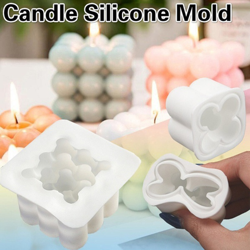 New DIY Aromatherapy Candles Mould / 3D Rubik's Cube Candle Mold / Silicone Soap Candles  Mold / Practical Cake Mold Creative Baking Tool