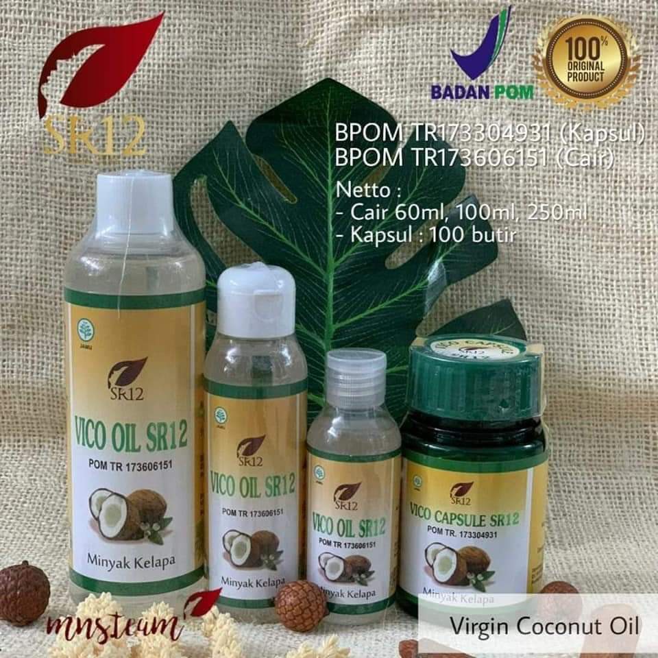 

Vico SR12 - Virgin Coconut Oil 60ml - VCO - Minyak Kelapa Murni