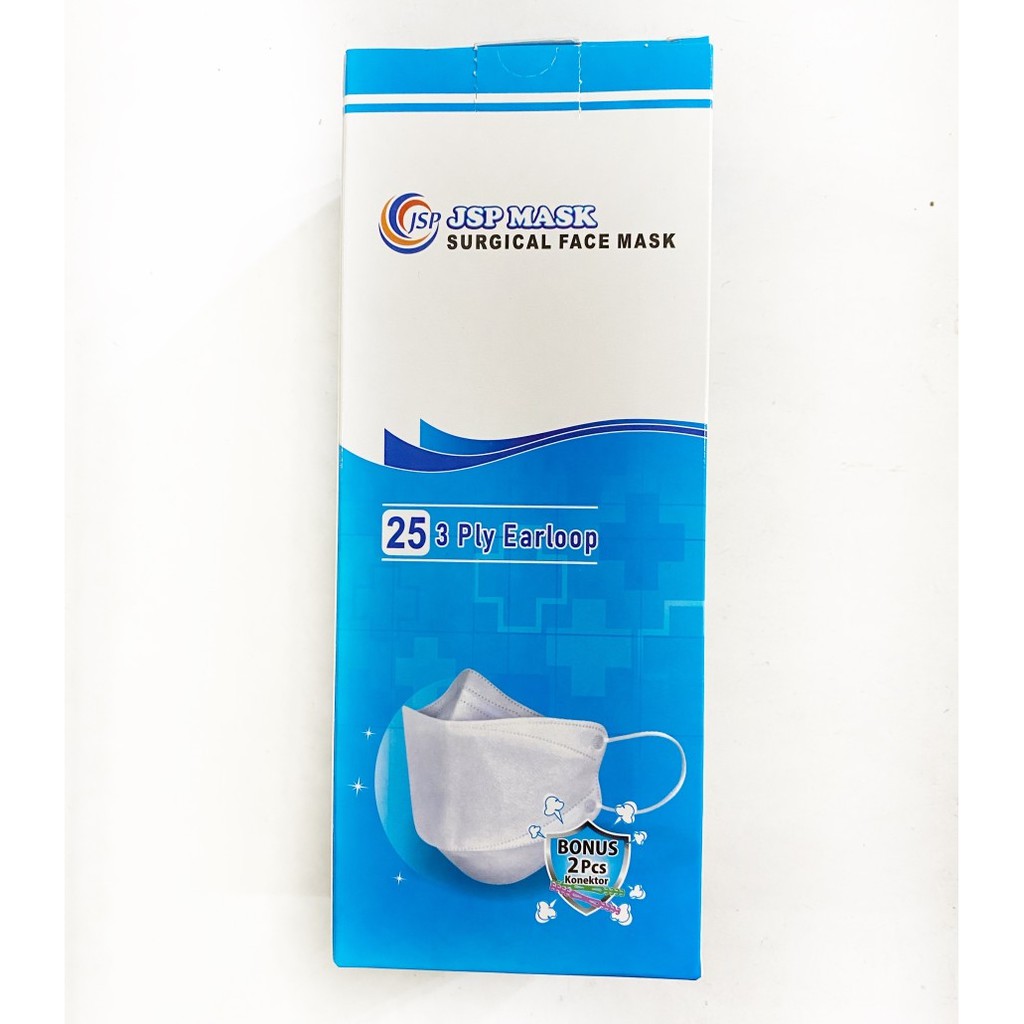 Masker Medis JSP Mask 3 PLY Surgical Face Mask isi 25 Pcs