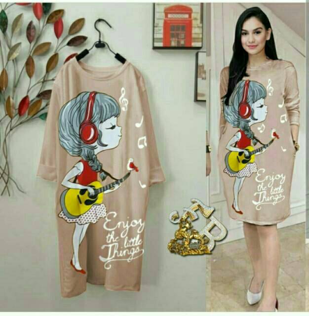 TUNIK MUSIC GIRL FIT TO XL - XXL