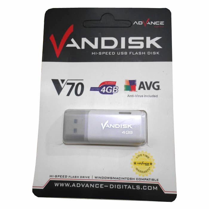 Flashdisk Vandisk 4GB / 8GB / 16GB /32GB V70 ADVANCE USB FlashDisk ORI