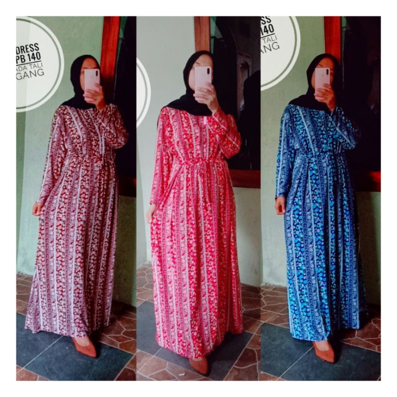 [READY STOCK] JERSEY DRESS TALI PINGGANG