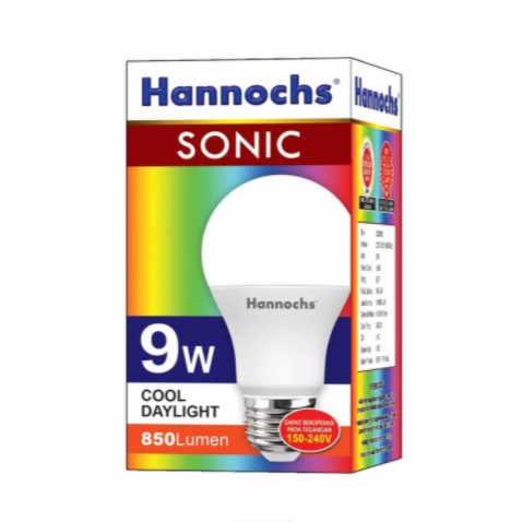 Hannochs Lampu LED / Bohlam LED SONIC 9 watt / 9W Cahaya Putih