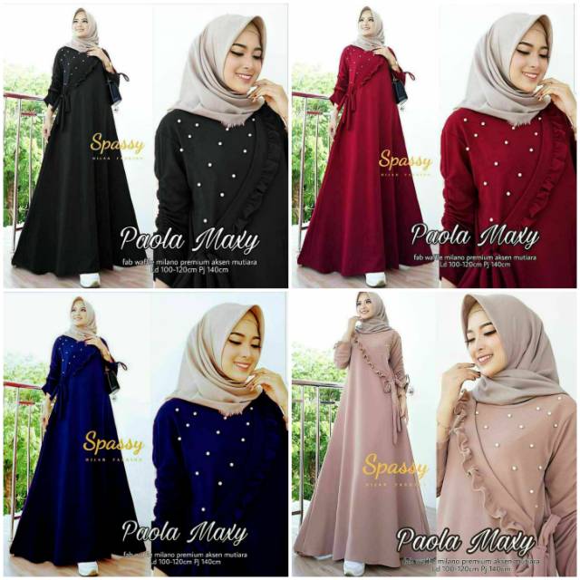 Long dress mutiara paola maxy