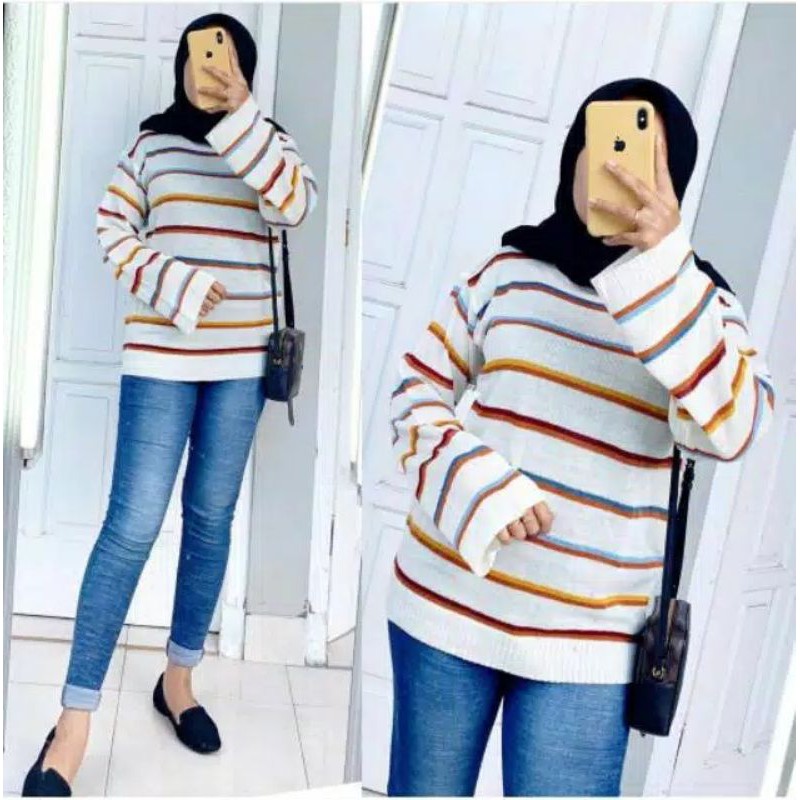 Sweater Oclo rajut ala stradiv