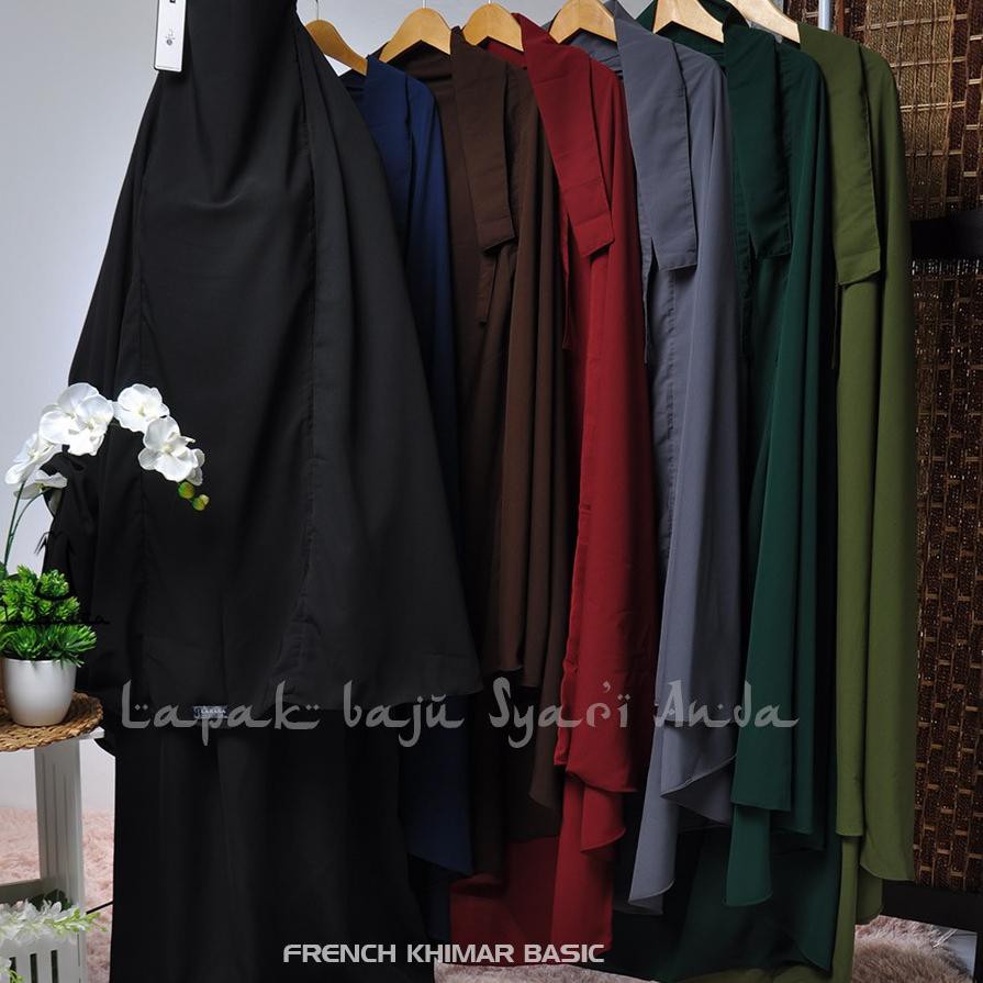 ❊ Labasa French Khimar Basic L-XL-XXL | French Hijab - Bisa ◘