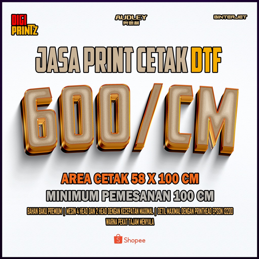 

Print DTF Meteran Siap Press | Cetak Sablon Satuan DTF Harga Per CM | Area Cetak 58 x 100 cm