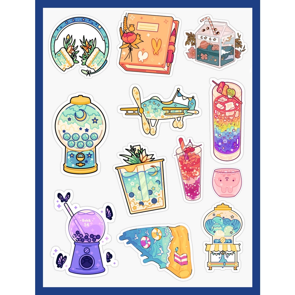 

Sticker Sheet Aesthetic Tumbler - 103 bread