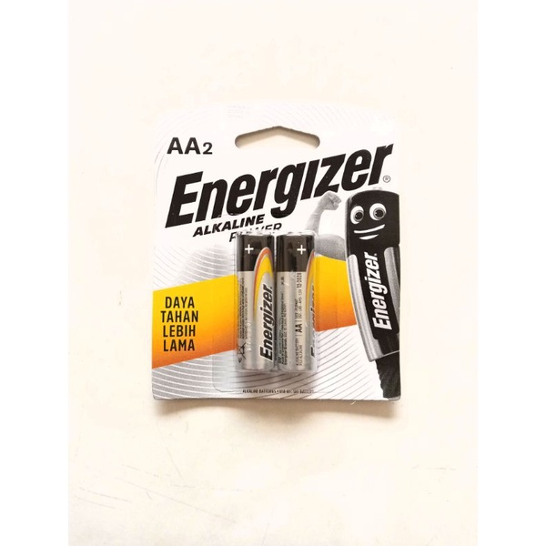 Baterai Batre Batere Energizer Alkaline AA / A2  Harga 1 Strip Isi sepasang (2 pcs)