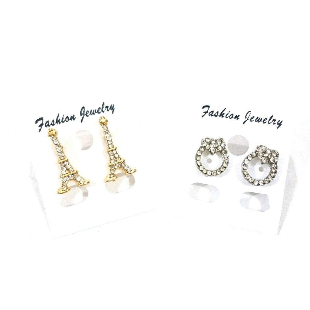 anting stainless paris gold bulat sylver permata PGBS stainless  xuping