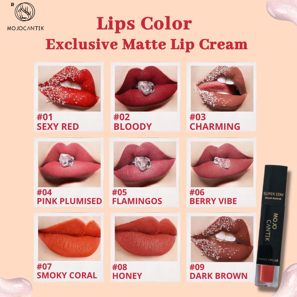 Lip Cream Lip Matte Mojocantik BRAND Exclusive Lipcream Super stay matte Waterproof and Pigmented Lipcream tahan lama dan soft