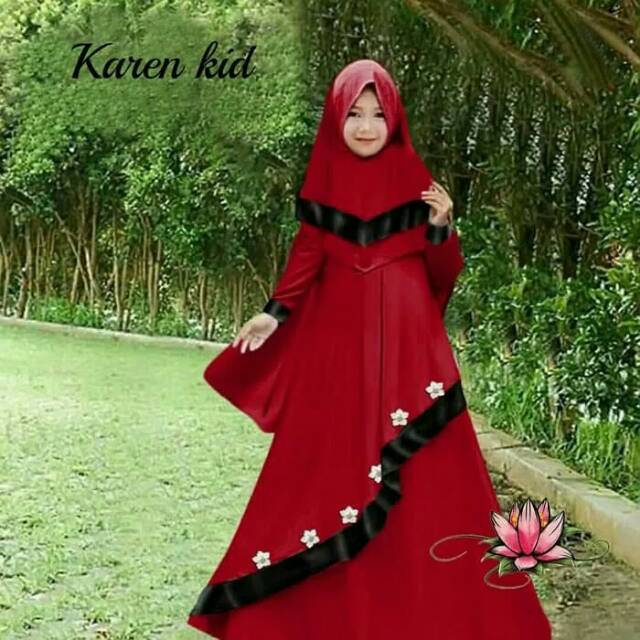 Aq gamis anak karen + bergo