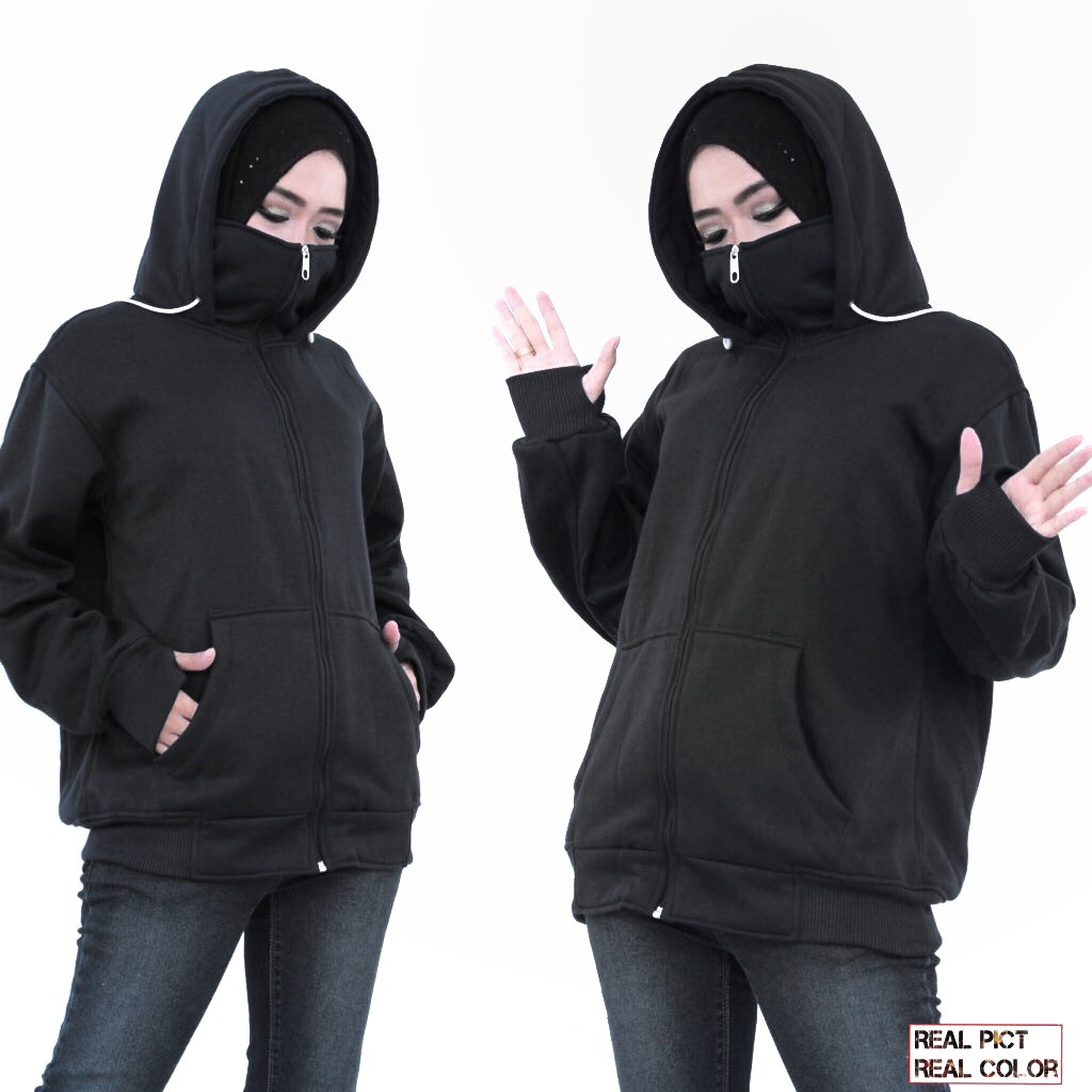 (BISA COD) JAKETPOLOS NINJA HOODIE ZIPPER SIZE M-XXL (PRIA / WANITA) polosqu.id