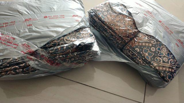 Kemeja Batik Lengan Panjang M L Xl Xxl Jumbo Sogan Halus Kenongo Padi Ulir Megamendung