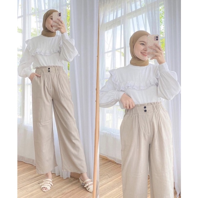 ZEVI KULOT LINEN CRINKLE