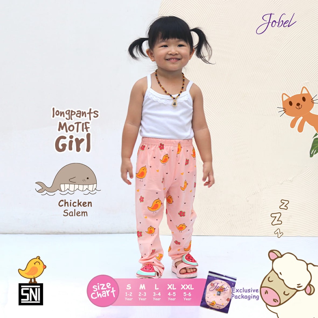 Jobel Longpant Motif GIRL Edition ( isi 1pcs )