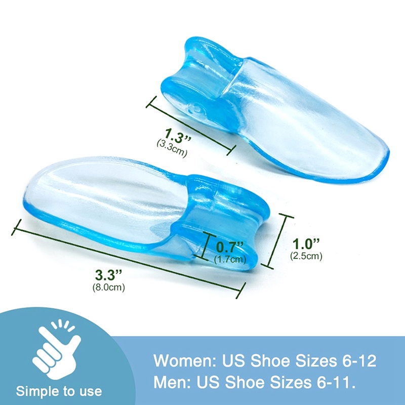 {LUCKID}1 Pair Silicone Gel Bunion Toe Corrector Orthotics Straightener Separator Pain