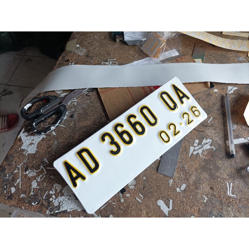 plat nomor motor font baru