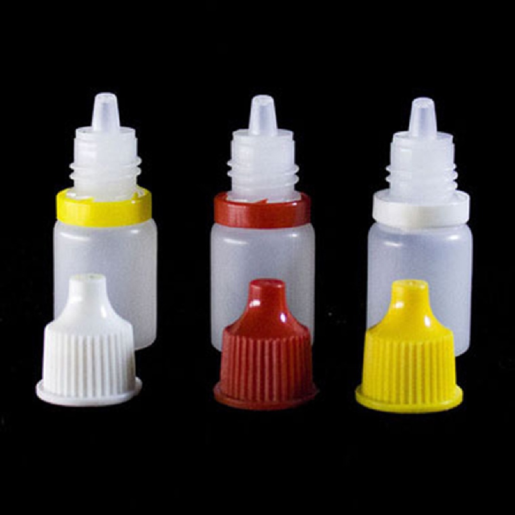 [OOID] 50pcs PET Plastic Empty Dropper Bottle 5ML Liquid Eye Clear Water Vial ID