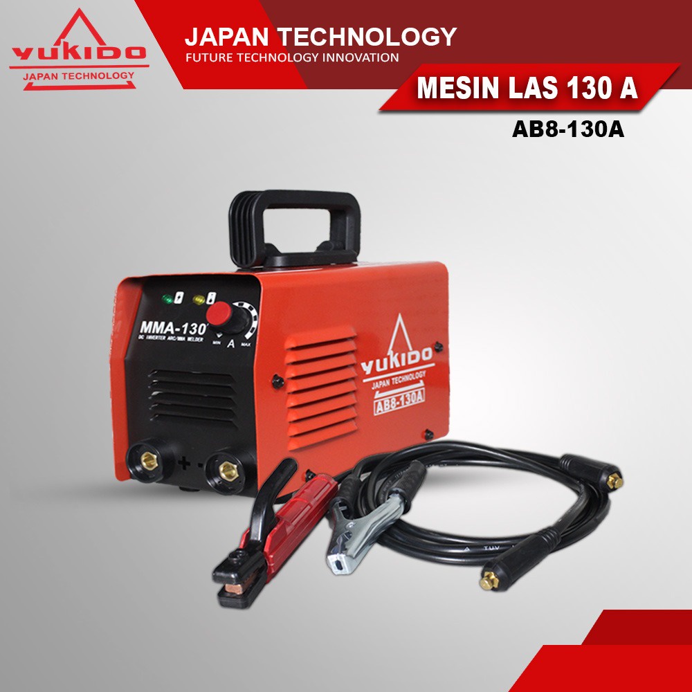 Mesin Las YUKIDO Inverter MMA 130 a IGBT 450 watt / Mesin las / Mesin trafo las / welding / free stang las /kedok/sikat kawat