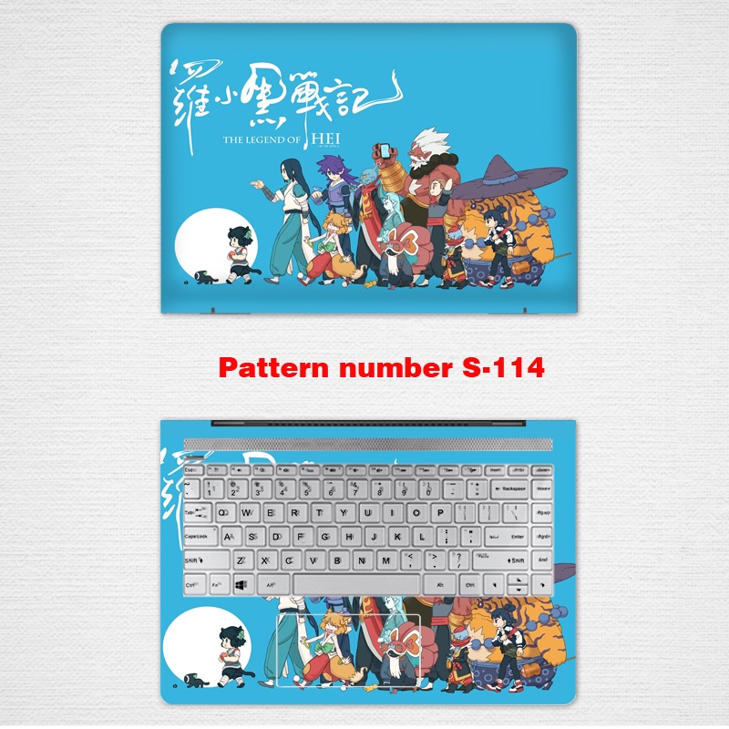 2pcs Stiker Pelindung Laptop UNIVERSAL Motif Kartun Bahan VINYL Ukuran 12 13 14 15.6 Inch HP Folio 9470M CQ40 CQ40 13-u