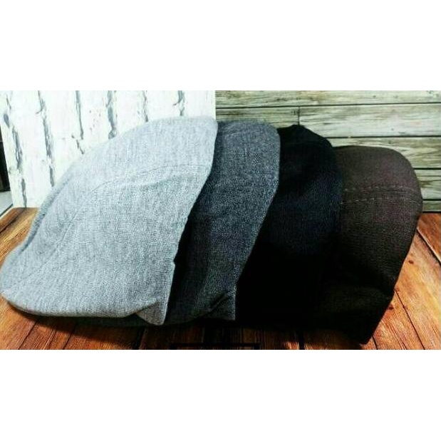 [KODE B66PU] Topi Copet Flatcap Platino Spandek Import topi pelukis topi pria topi sutradara topi ko