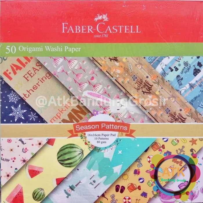 Faber Castell Kertas Origami Washi Paper 16 x 16 Kerajinan  