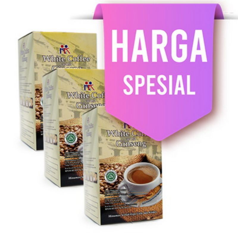 

White Kopi ginseng non sugar kk indonesia paket hemat 3 box