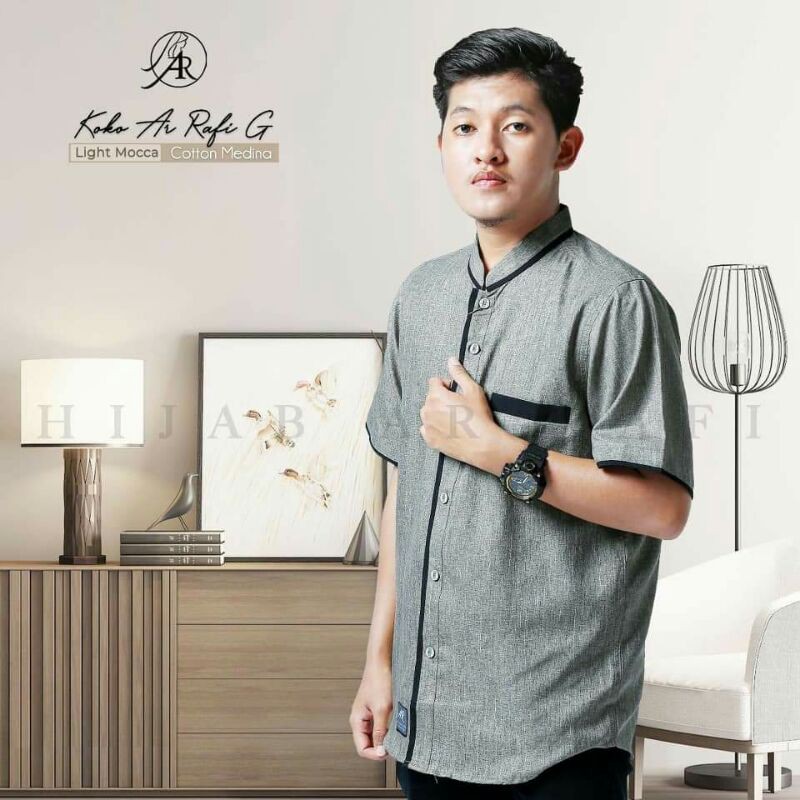 baju koko Arrafi motif G | kemeja pria |
