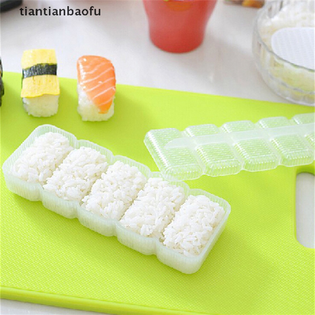 Cetakan Nasi Nigiri Sushi 5 Roll Anti Lengket Gaya Jepang