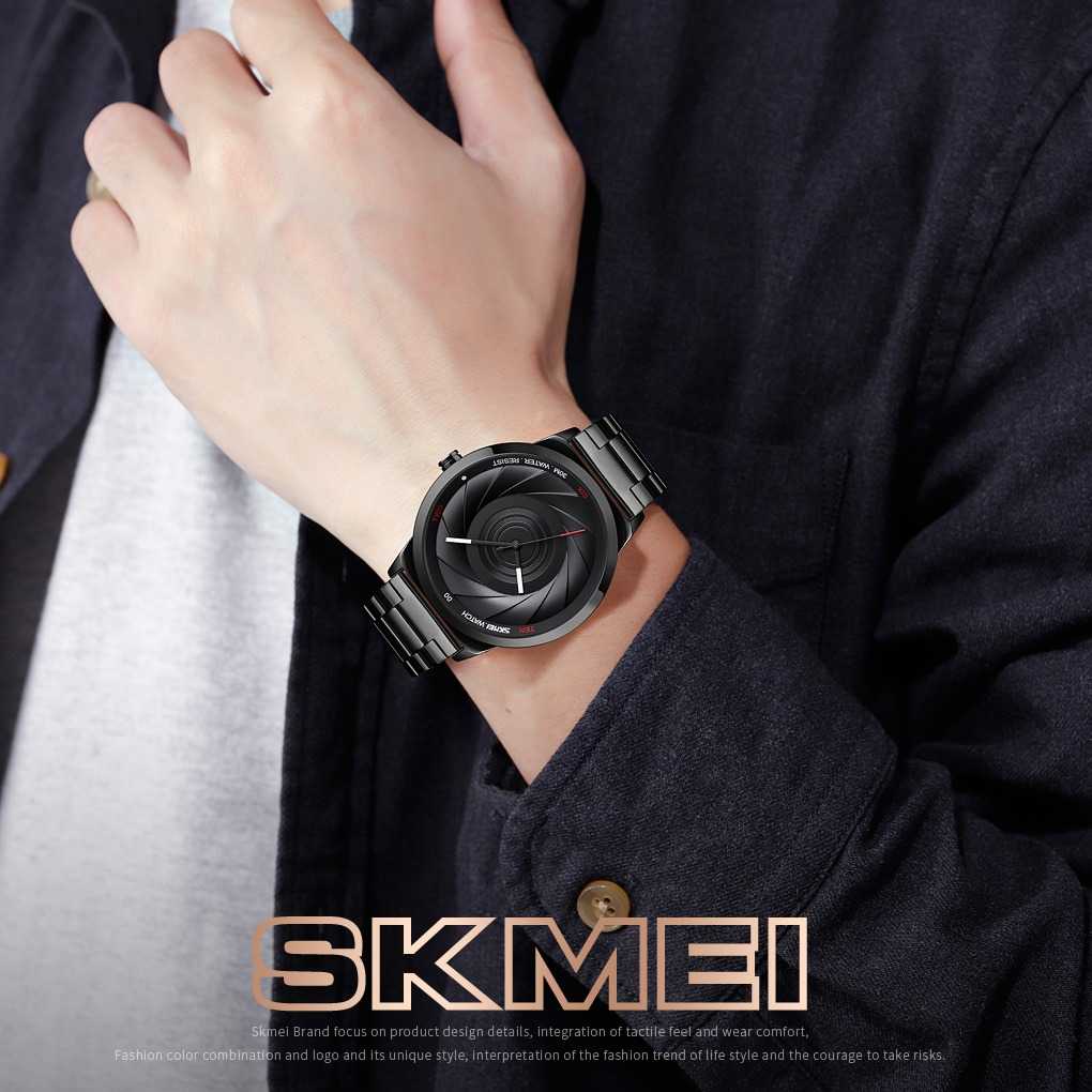 IDN - SKMEI Jam Tangan Analog Pria Strap Stainless Steel - 9210